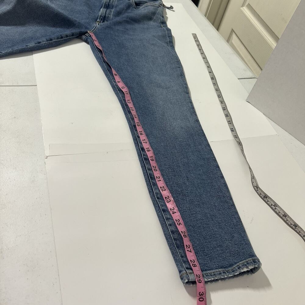 AGOLDE Pinch Waist Stovepipe Jeans Denim Size 30 Super High Rise Blue A165b - Picture 13 of 15
